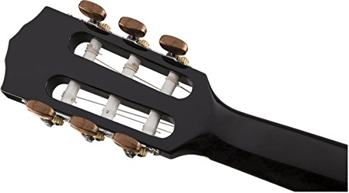 Fender CN-60S Concert Nylon String Acoustic Guitar, Black