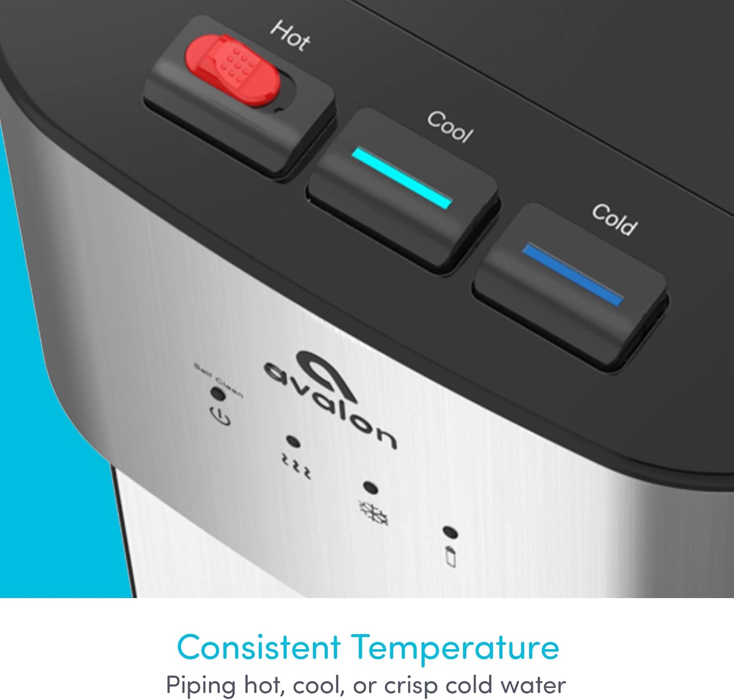 Avalon Self Cleaning Bottleless Water Cooler Water Dispenser Corporate Package - 3 Temperature Settings - Durable Stainless Steel Cabinet