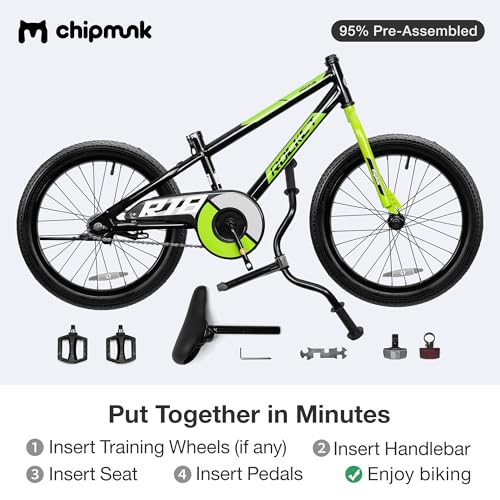 Chipmunk Kids Bike Toddlers 12 14 16 18 Inch Wheel Bicycle Beginners Boys Girls Ages 3-11 Years, Multiple Color Options