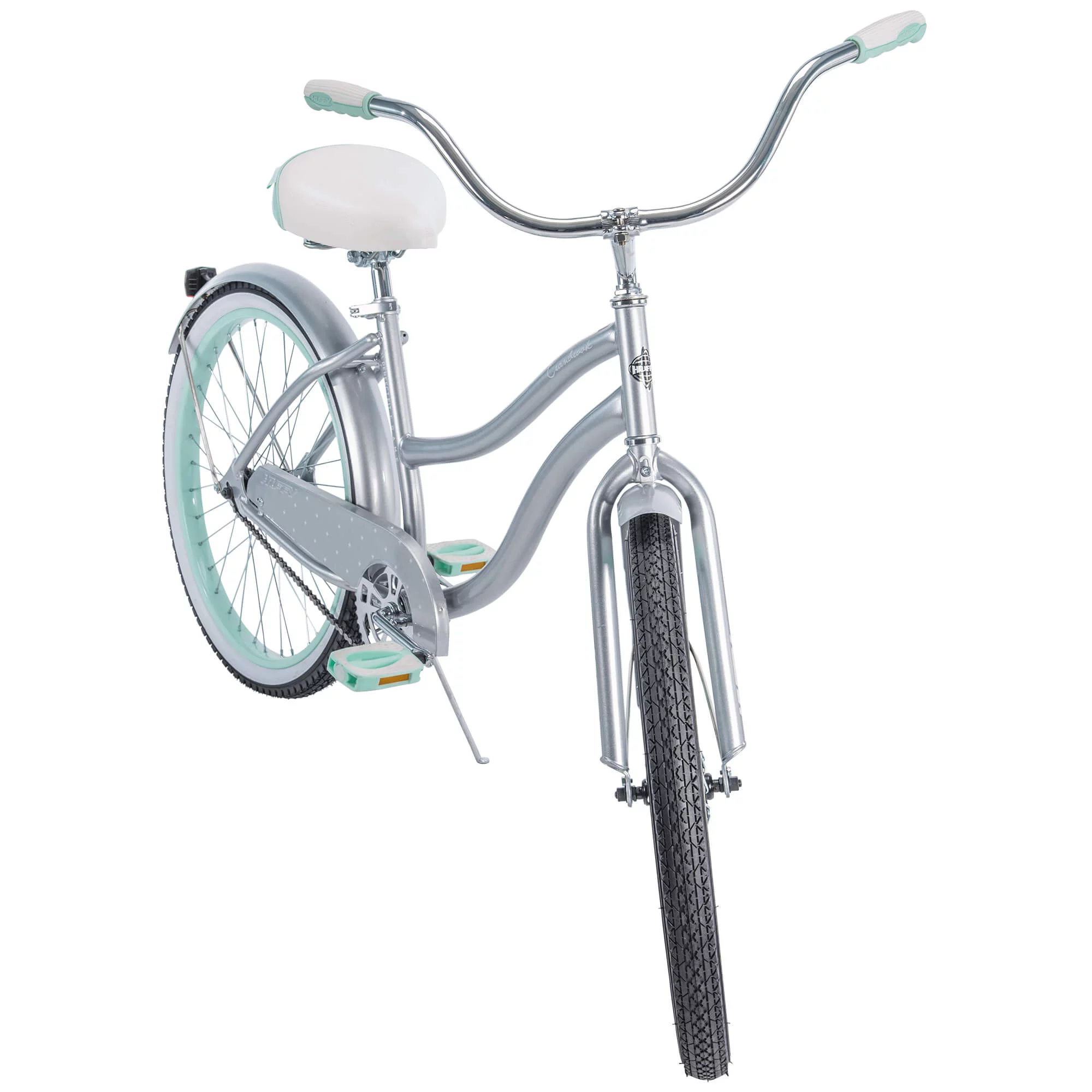 Huffy 24" Cranbrook Girls' Cruiser Bike with Perfect Fit Frame, Silver