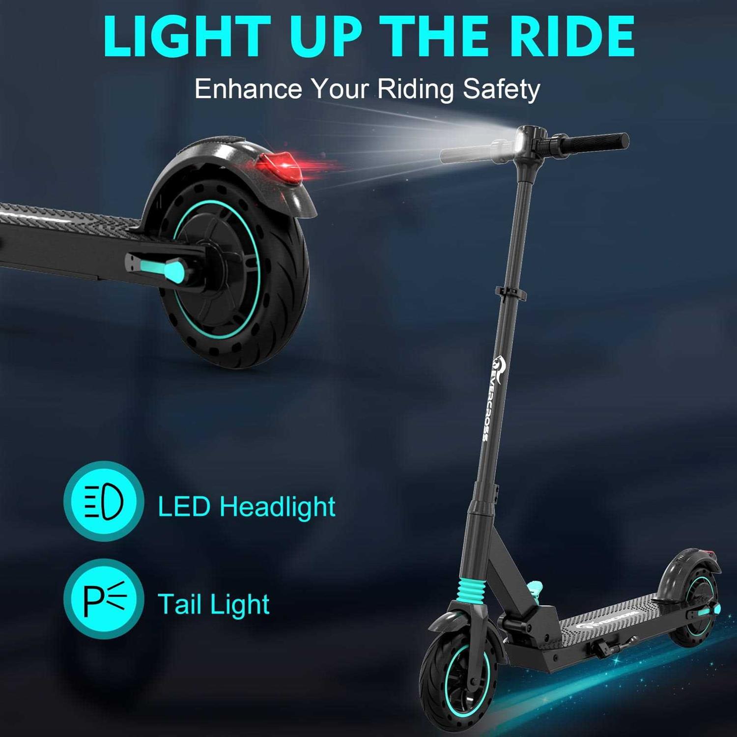 Evercross E8 Electric Scooter 8 Tires 350w Motor up to 15 MPH &amp; 12 Miles - Sports Supplies Online Store