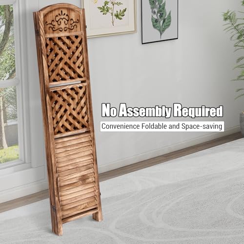 5.6FT Tall Room Divider,Japanese Room Divider 6 Panel Shoji Screen Room Dividers