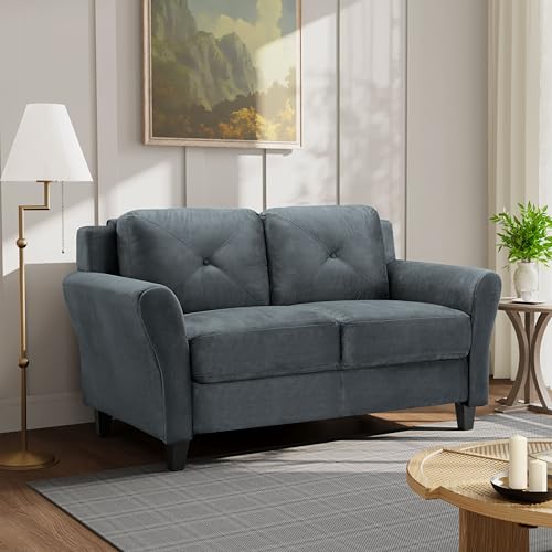 Lifestyle Solutions Harrington Loveseat, Black