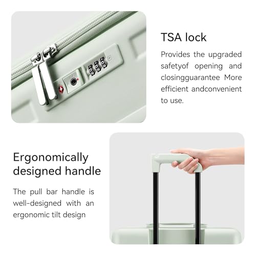 ROAMING Grace Expandable Carry On Luggage Airline Approved, 20 Inch Hardside Carry On Suitcase with Wheels