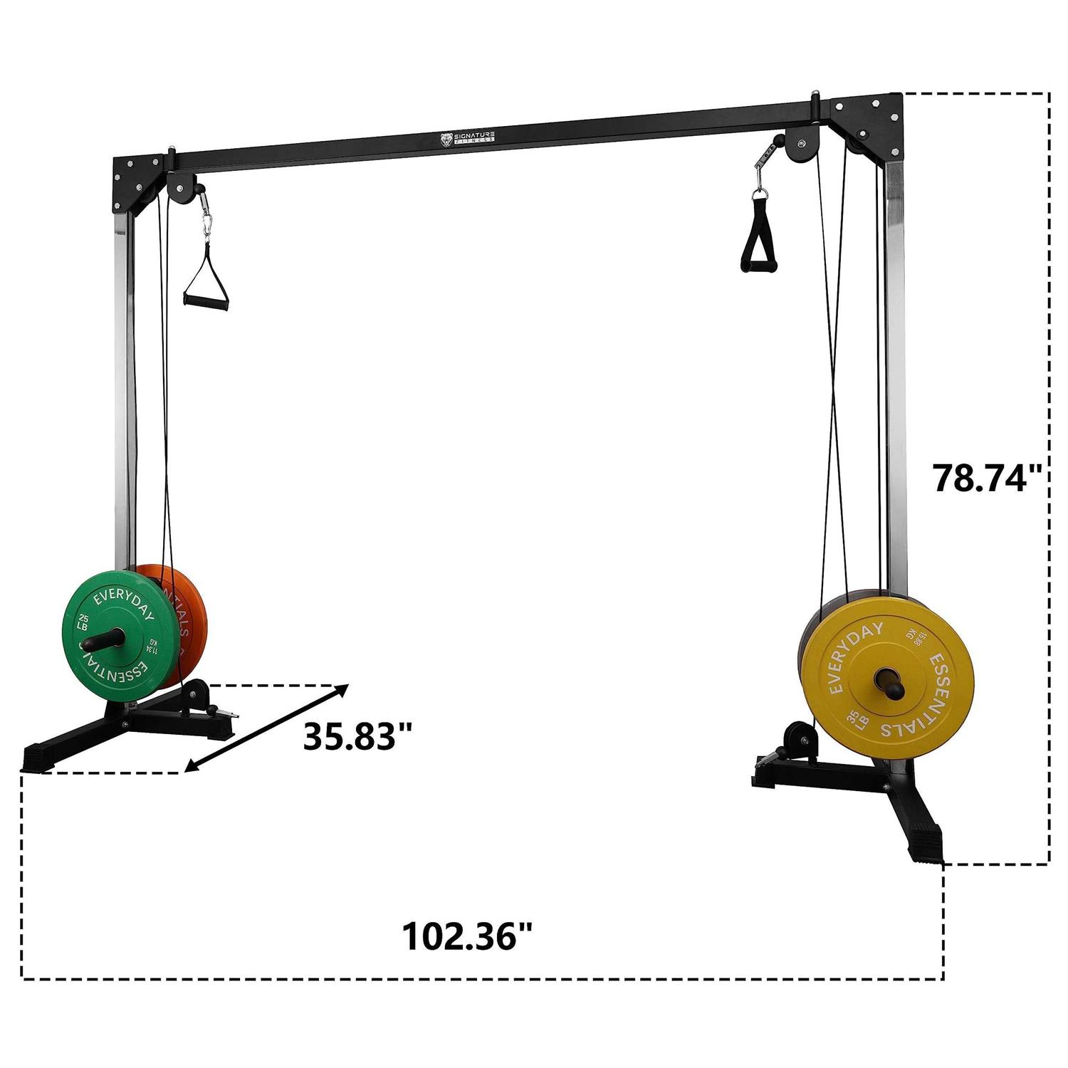 Signature Fitness Cable Crossover Machine for Weight Lifting and Bodybuilding - Sports Supplies Online Store