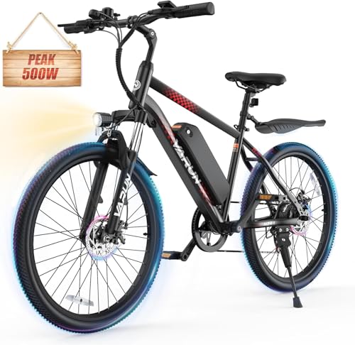 VARUN Electric Bike - Ebikes for Adults Peak 500W /750W 20MPH Commuter Ebike with 36V/48V 7.8AH Removable Battery, 24''