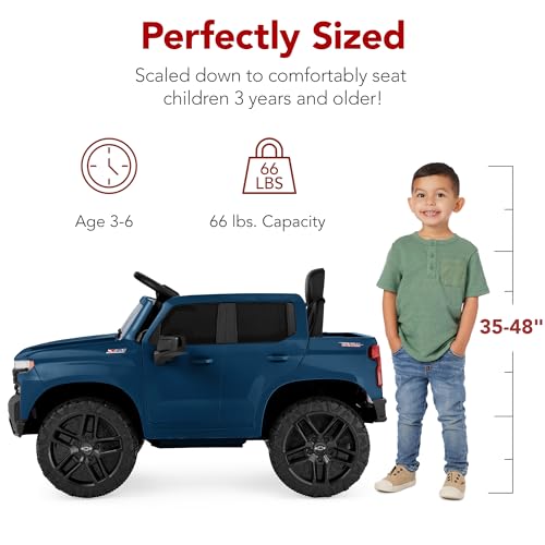 Best Choice Products 12V Licensed Chevrolet Silverado Ride On Truck, Electric Car Toy w/Parent Remote Control, Truck Bed Storage, Bluetooth Speaker
