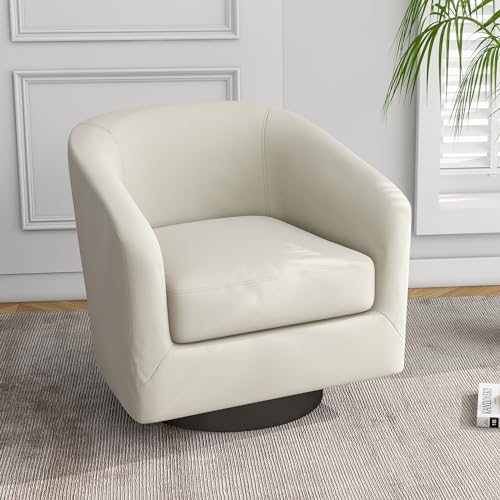 UIXE 360° Swivel Barrel Accent Chair Upholstered Armchair
