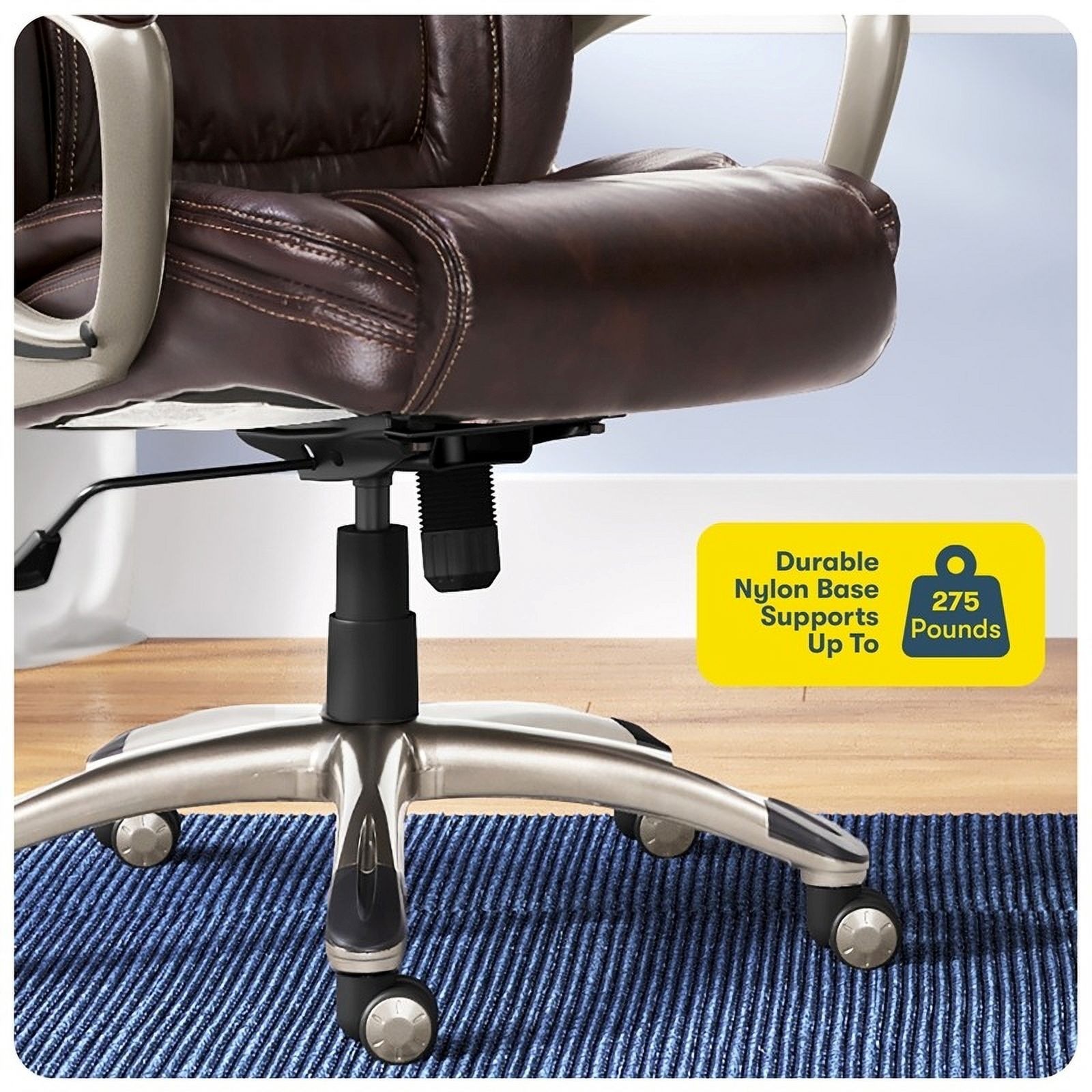 Kingfisher Lane Traditional Faux Leather Executive Office Chair in Brown