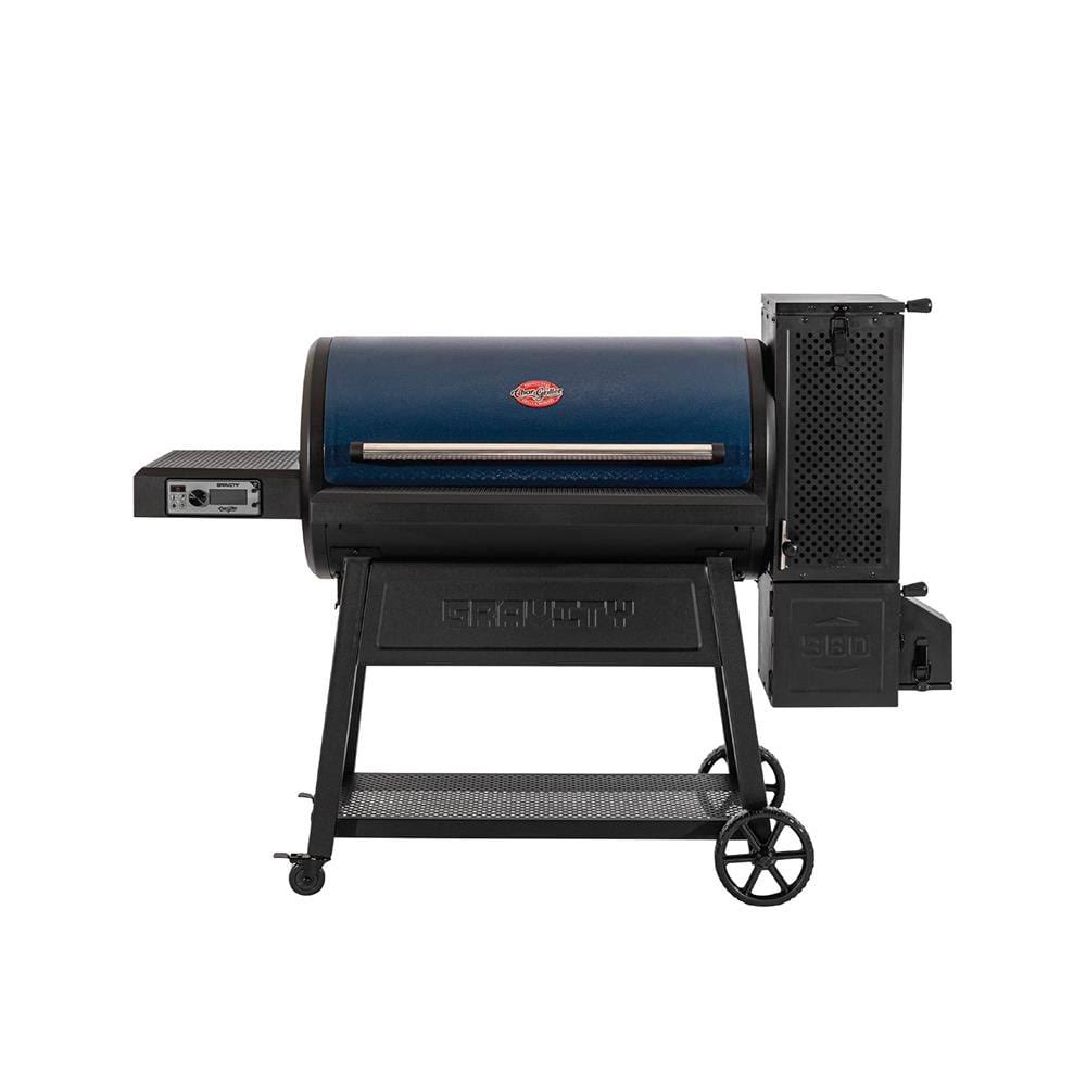 Char-griller 980 Gravity Fed Charcoal Grill 38-in Black Barrel Charcoal Grill | 9800