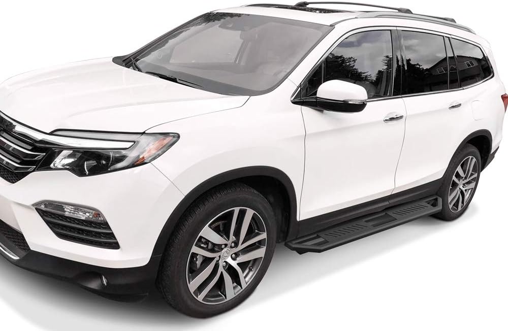 APS Off-Road 6.5in Side Armor Aluminum Running Boards Compatible with Honda Pilot 2016-2022 (Nerf Bars Side Steps Side Bars)