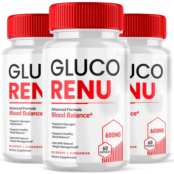Gluco Renu Renew Advanced Formula Blood Support Balance Supplement 180 Capsules - Kansas Nuitrition - HNZSDS