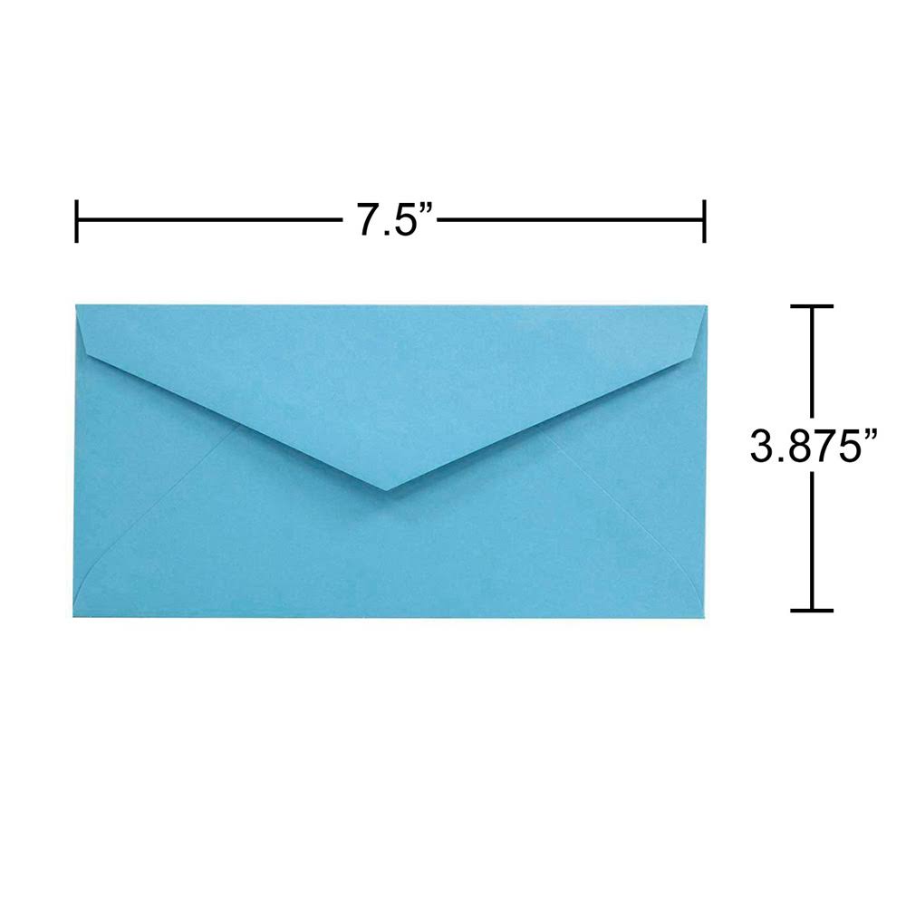 Jam Paper Monarch Envelope - 9.8cm x 19cm - Brite Hue Blue - 1000/Carton