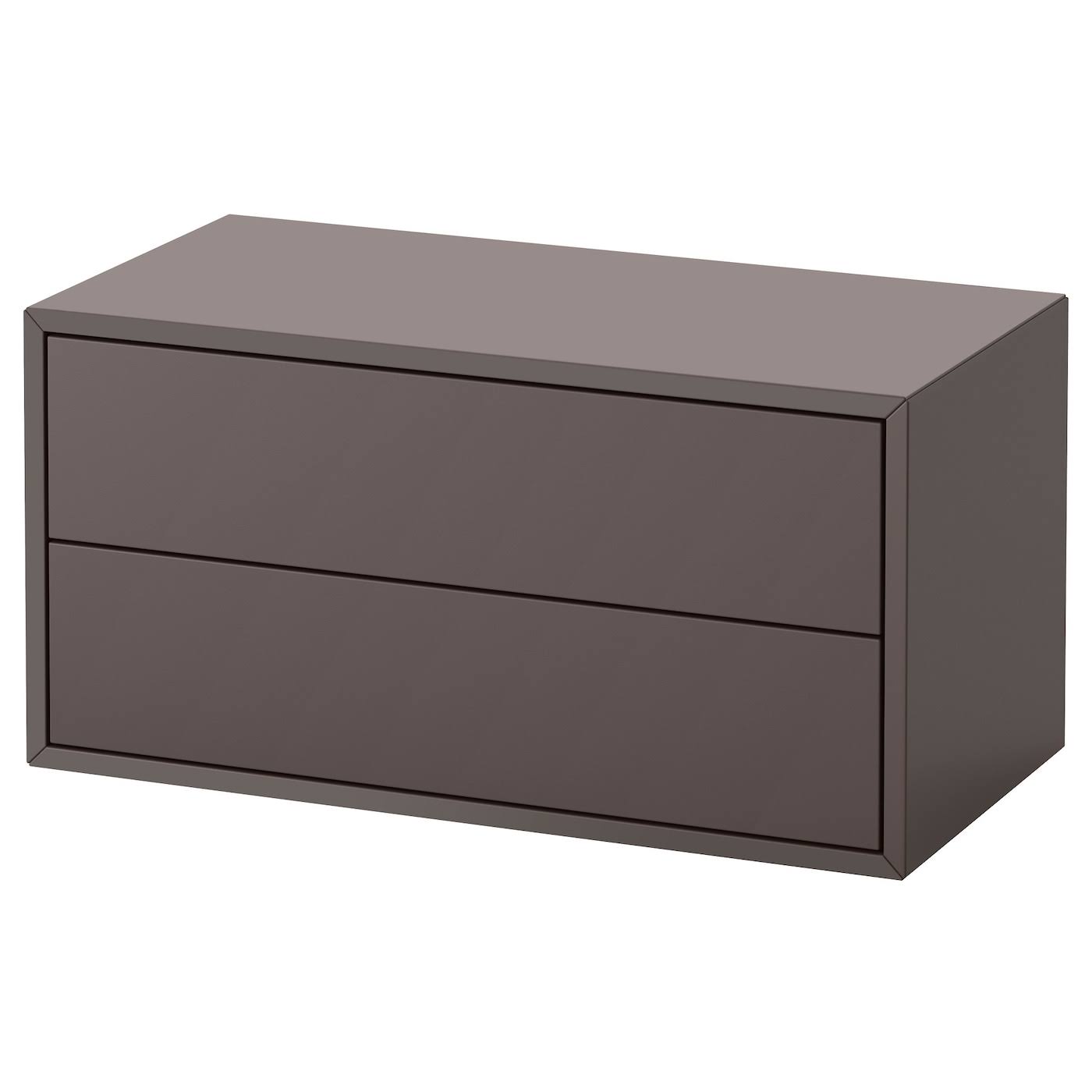 IKEA - EKET Cabinet with 2 Drawers, Dark Gray, 27 1/2x13 3/4x13 3/4