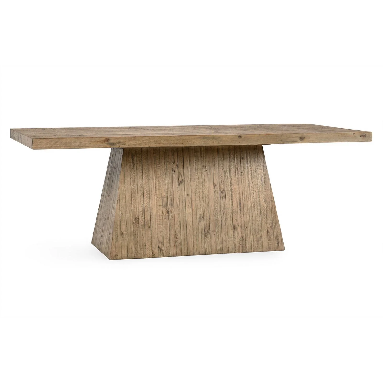 Pemberly Row 84" Reclaimed Pine Wood Dining Table Natural Rawhide Finish - Curated Treasures Market