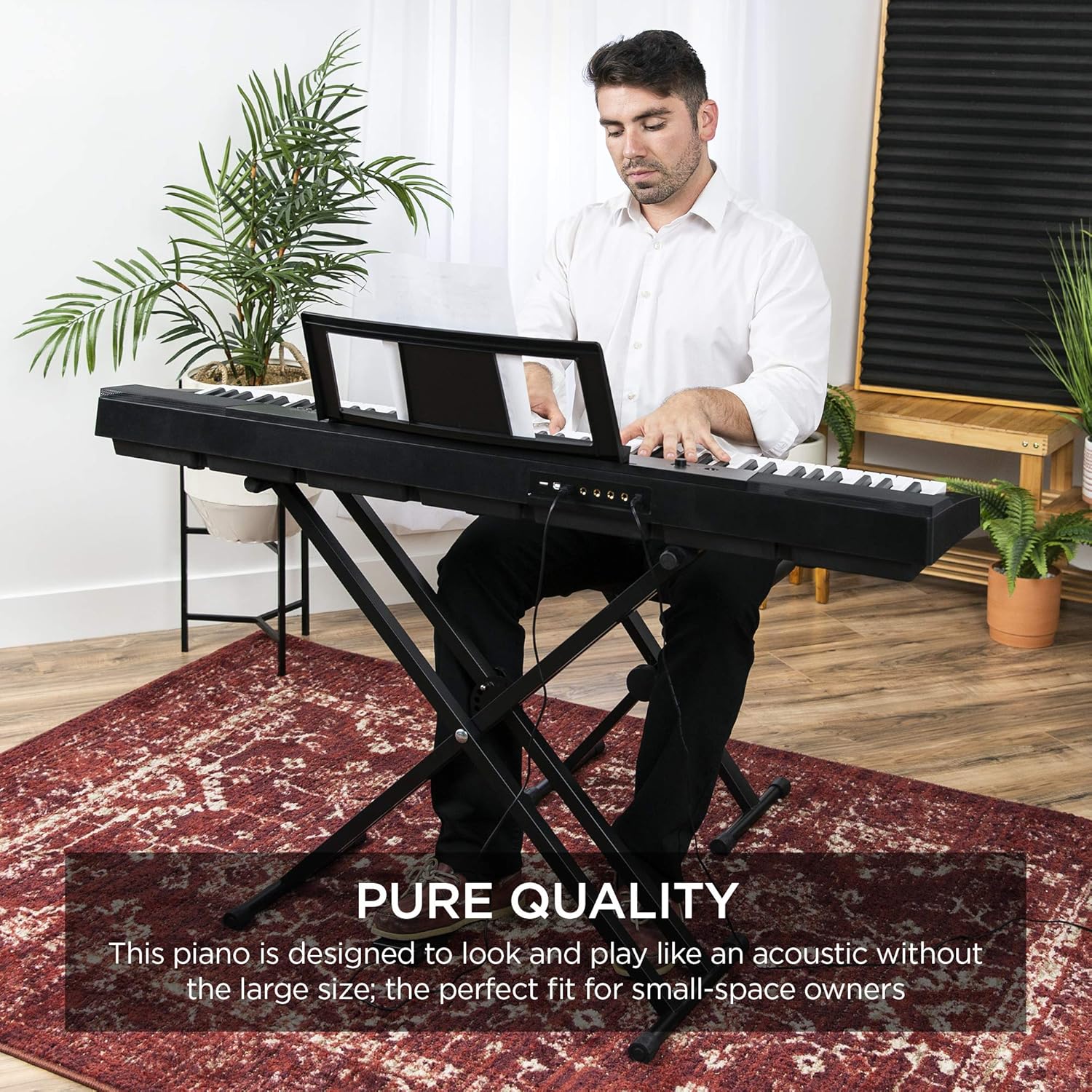 Best Choice Products 88-Key Full Size Digital Piano Electronic Keyboard Set for All Experience Levels w/Semi-Weighted Keys, Stand, Sustain Pedal