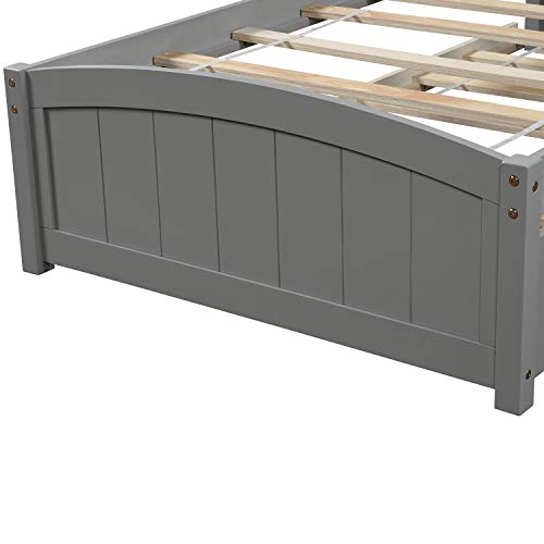 SOFTSEA Full Murphy Bed Wall Beds, Wood White Cabinet Bed 61.5” Foldable Platform Bed with Shelf for Guest Room