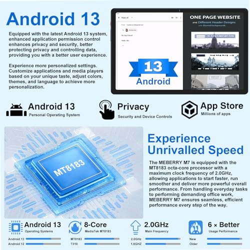 Tablet 12 Inch Android 13 Tablet 2K Screens,16GB RAM 128GB ROM (TF 1TB),2000 * 1200 Pixels/13+5MP/8000mAh/Bluetooth5.0