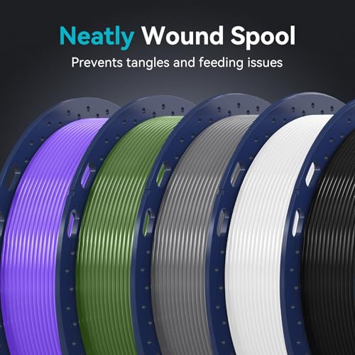 SUNLU 3D Printer Filament Bundle, PLA Plus Filament 10KG 1.75mm, Neatly Wound Filament for Most 3D Printer, 10 Colors, 1kg Spool