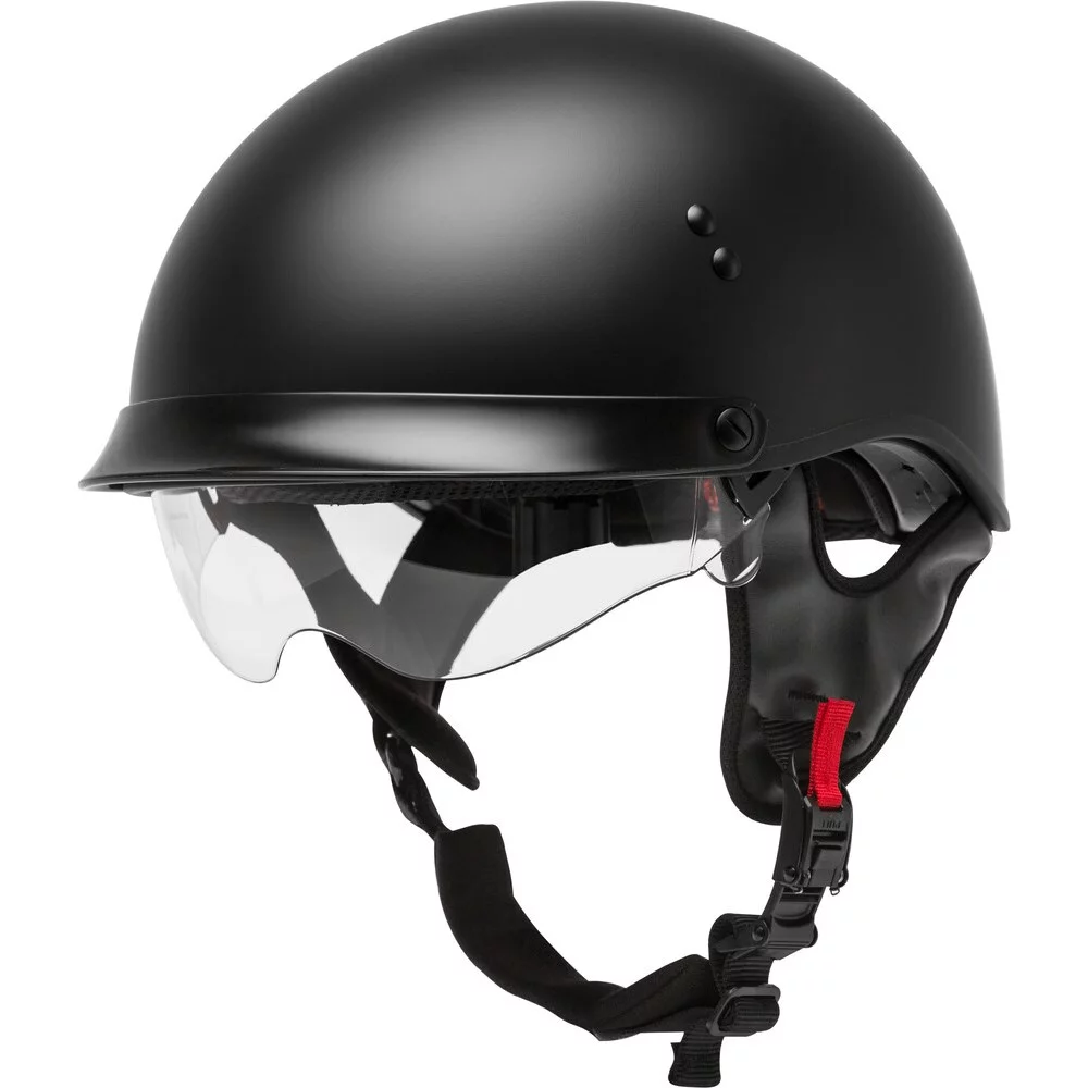 GMAX HH-65 Half Helmet - Full Dressed Matte Black