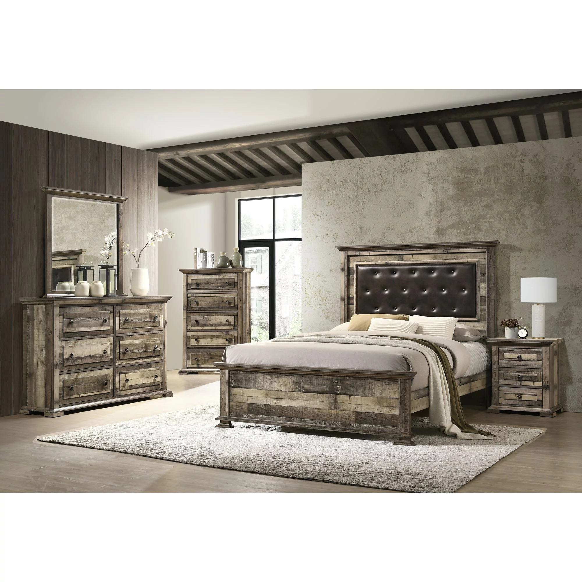 Picket House Furnishings Shayne Full Panel 5PC Bedroom Set in Drift