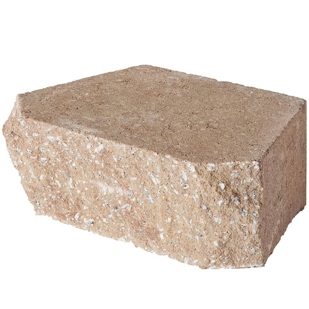 Pavestone 6.75 in. L x 11.63 in. W x 4 in. H Light Almond Retaining Wall Block (144 Pieces/ 46.6 Sq. ft./ pallet), Light Almond