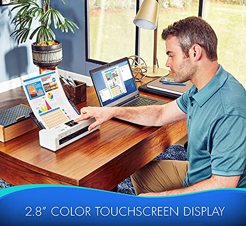 Brother ADS-1800W Wireless Compact Desktop Scanner | Scan Speeds of Up to 30ppm | 2.8" Color Touchscreen