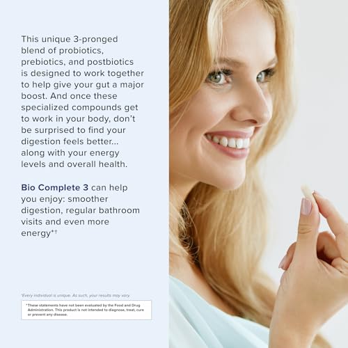 Gundry MD® Bio Complete 3 - Prebiotic, Probiotic, Postbiotic to Support Optimal Gut Health, 30 Day Supply (New Formula)