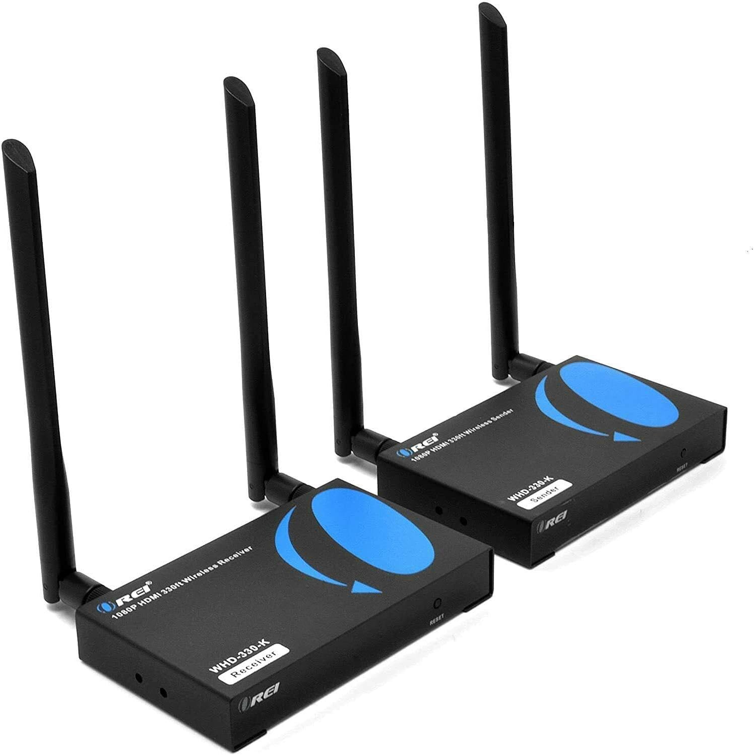 Wireless HDMI Transmitter & Receiver Extender by OREI - Upto 300 Feet - Long Range - Perfect for Streaming from Laptop, PC, Cable, Netflix, YouTube