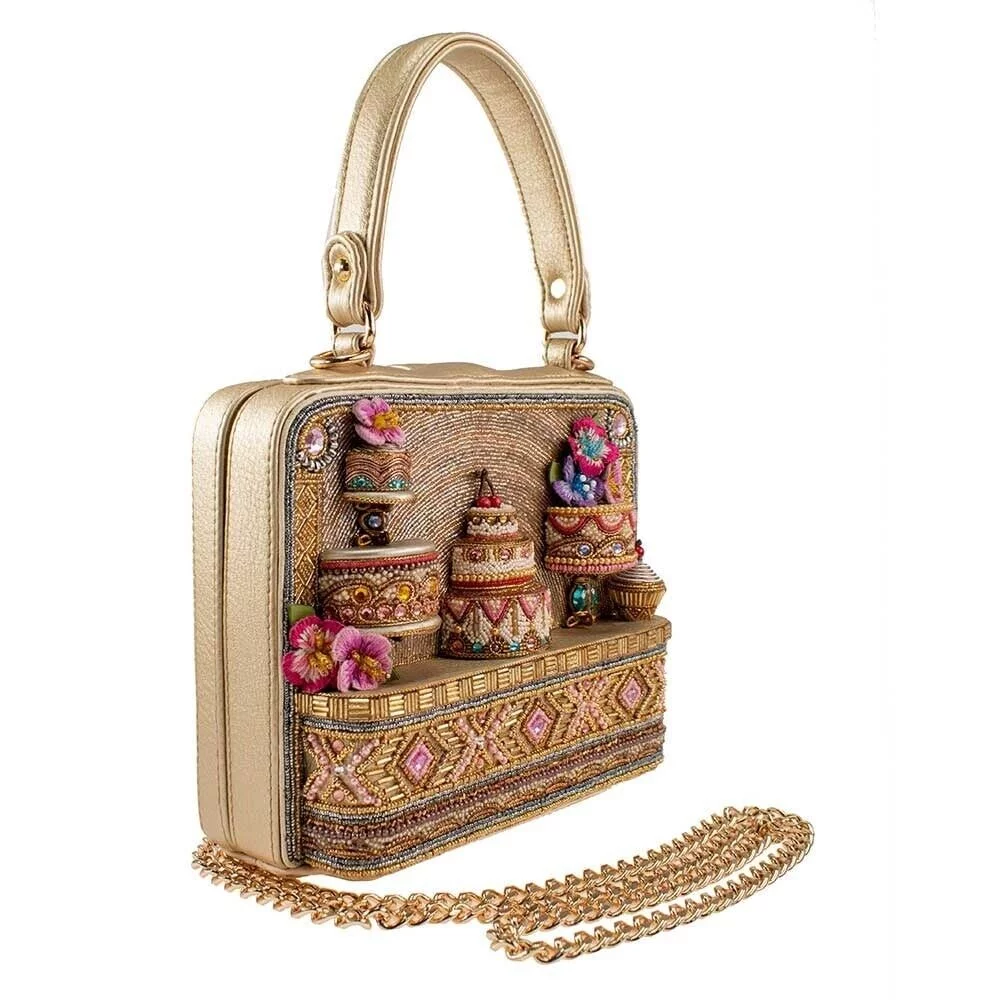 Mary Frances Sugar on Top Beaded Crossbody Cake Shop Top Handle Handbag Multi NW - Radiant Selections
