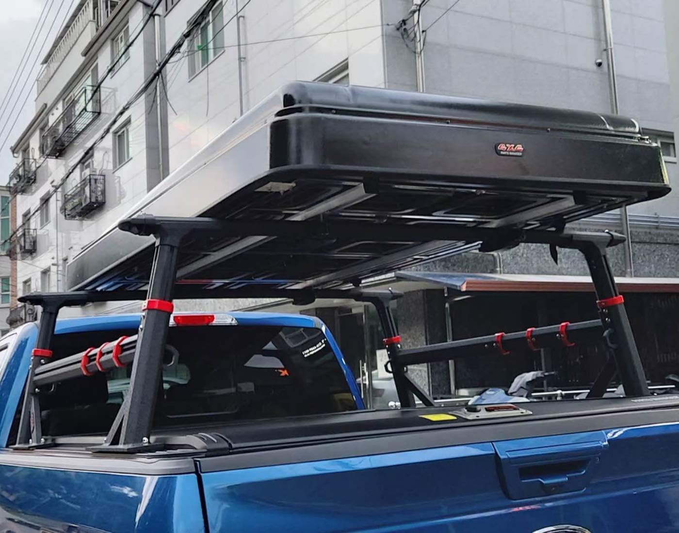 ANTS PART Universal Adjustable-Height Duty Pickup Truck Bed Rack Extendable Aluminum Truck Ladder Rack (Including Side Rails)