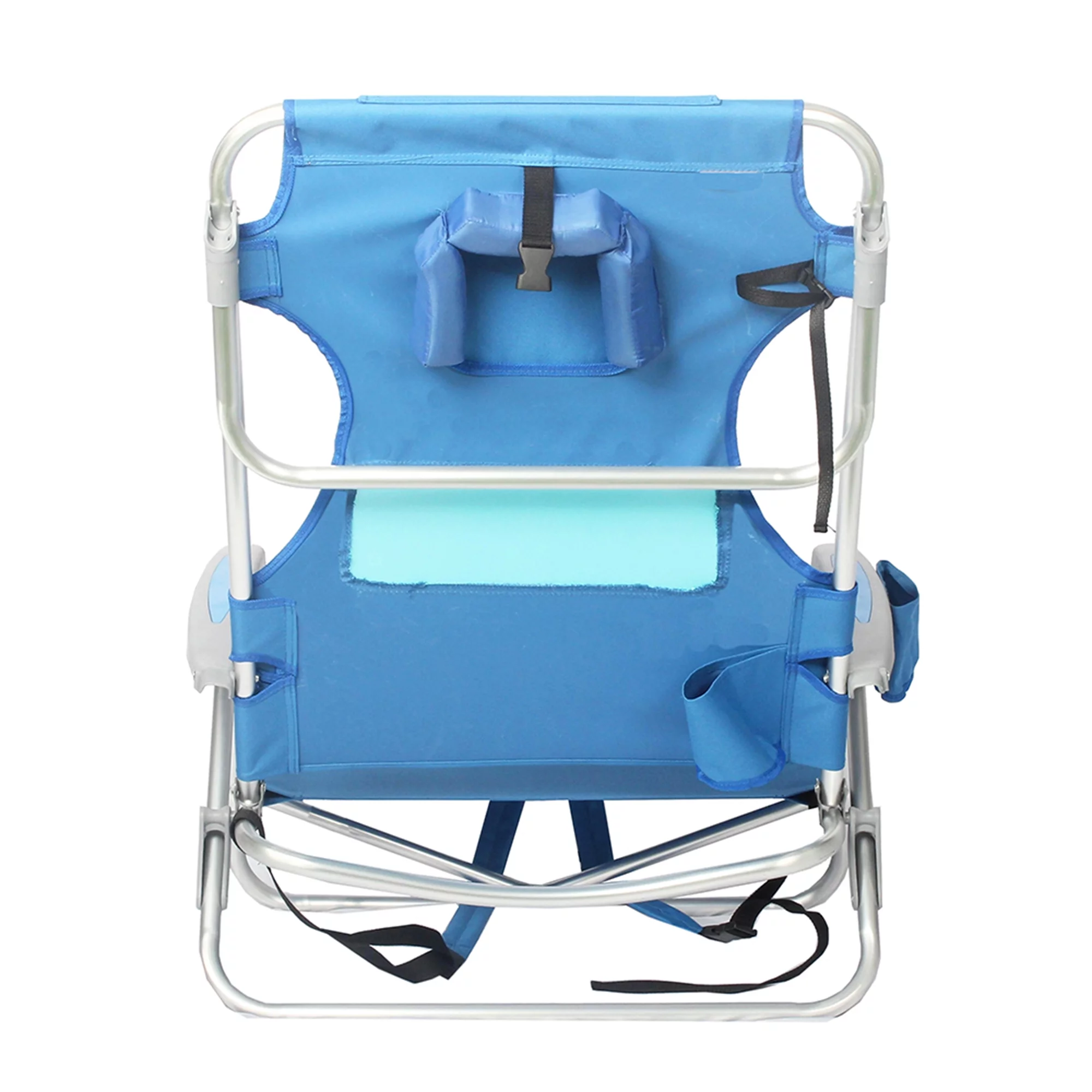 Ostrich On Your Back Chair & Ladies Comfort On Your Back Beach Chair, Blue