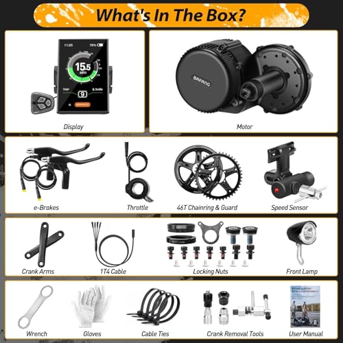 Bafang Electric Bike Conversion Kit Mid Motor BBS-HD 48 V 1000 W Motor Accessories Display Optional Kit Downtube Battery