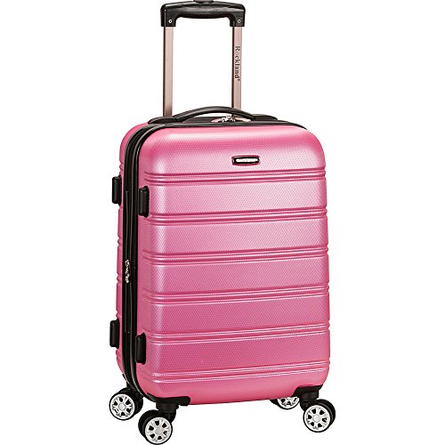 Rockland Melbourne Hardside Expandable Luggage with Spinner Wheels, 2TONENAVY, 2 Piece (20/28)