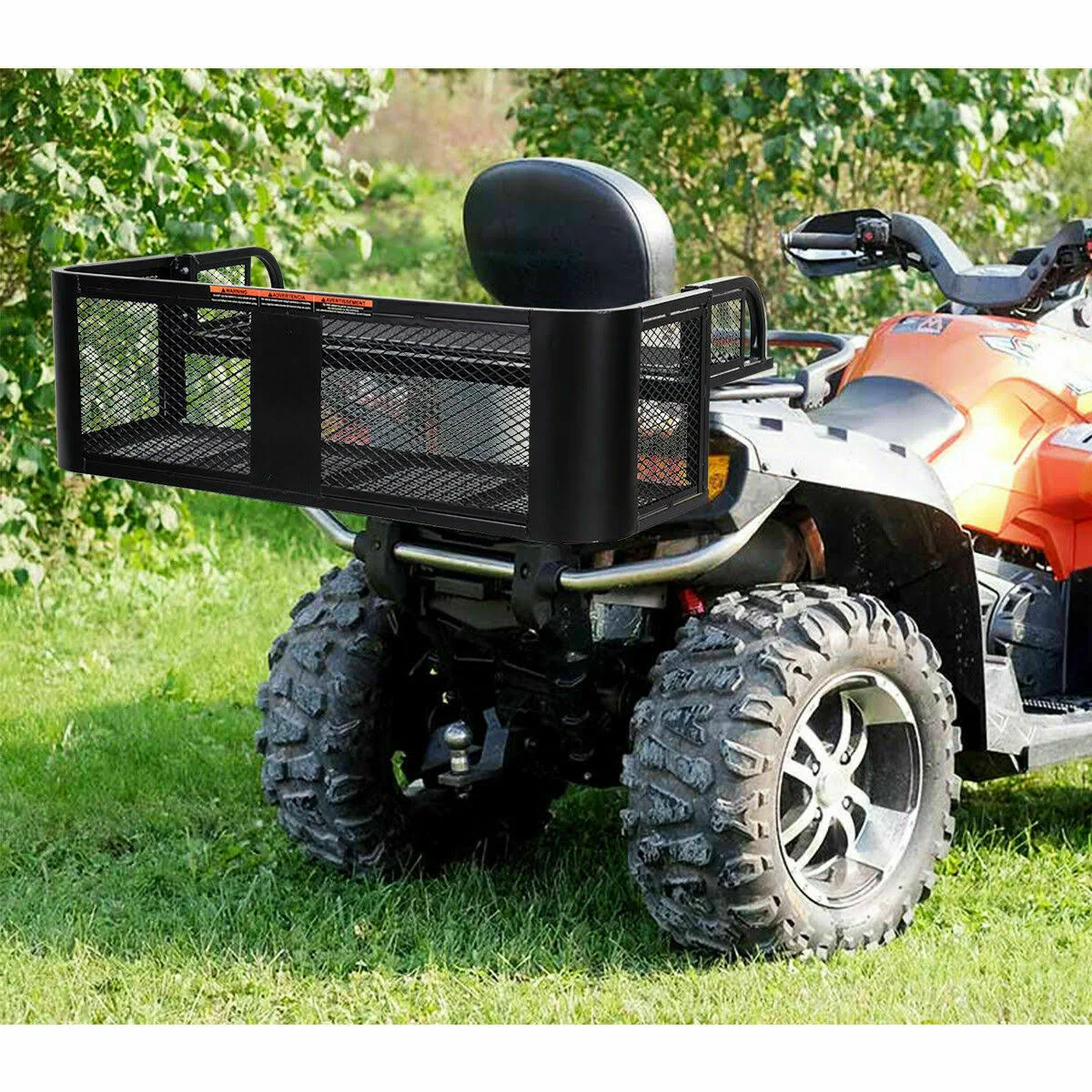 Apontus ATV UTV Universal Rear Drop Basket Rack Steel Cargo Hunting
