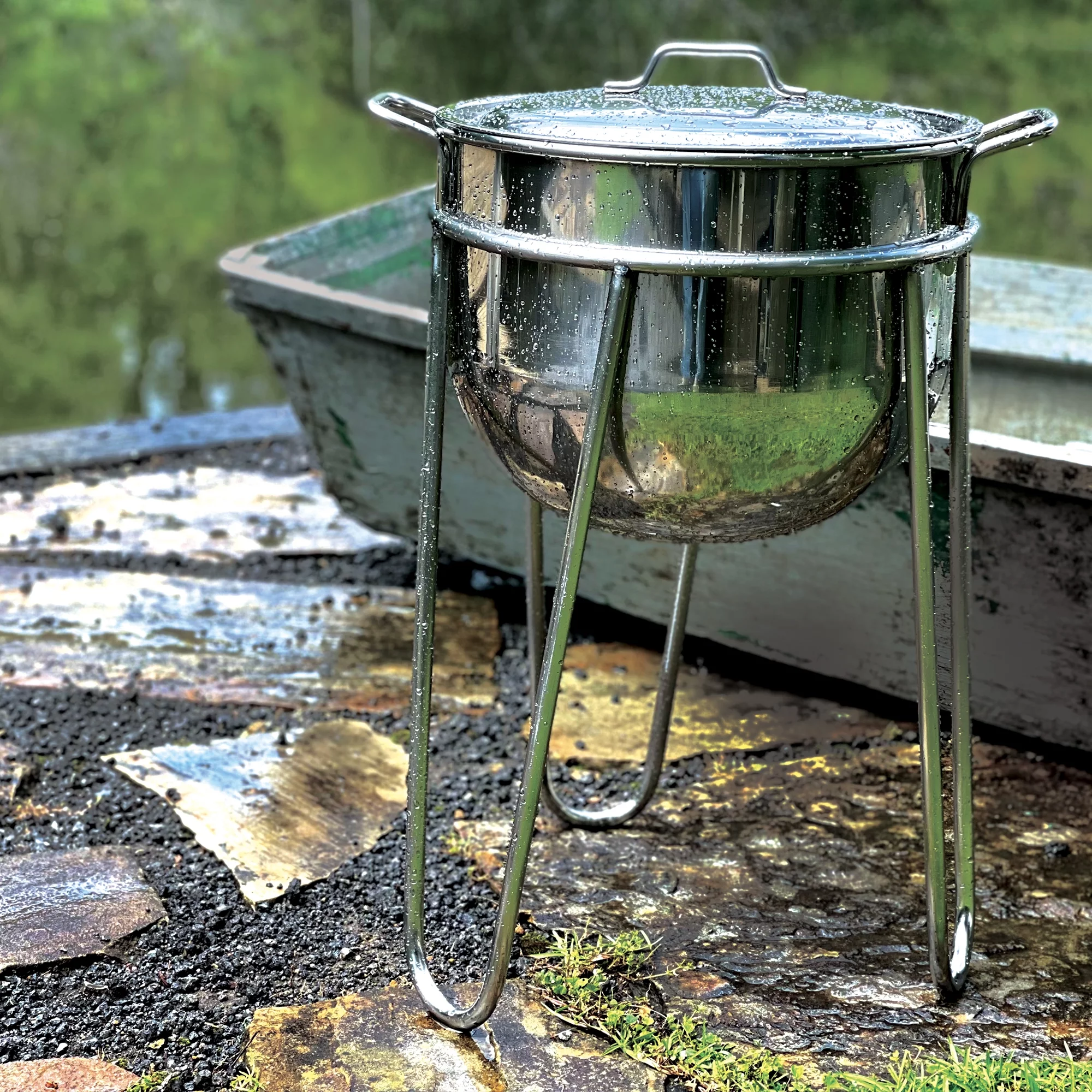 Bayou Classic® 800-115 15-gal Stainless Steel Kettle with Stand