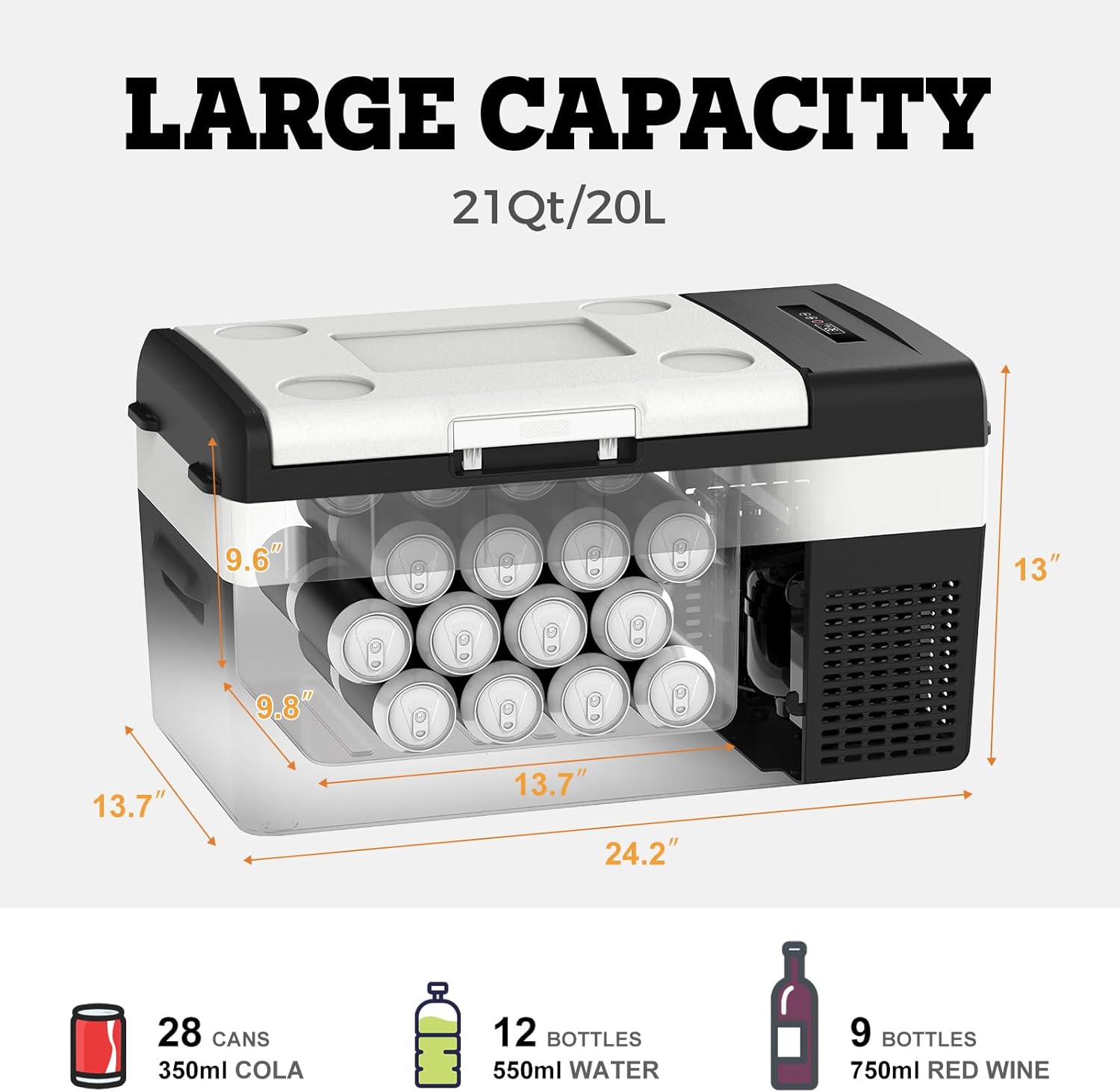 Setpower RV60D PRO and MC20 Portable Fridge with Freezer, 60QT and 21QT, Dual Zone and Single Zone