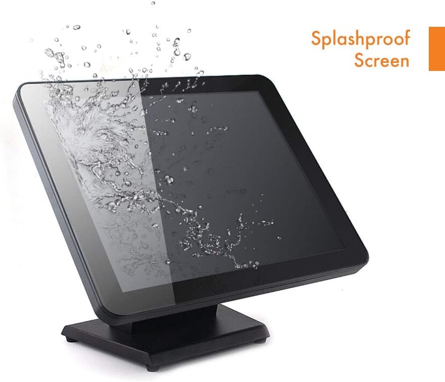 17-Inch Capacitive LED Backlit Multi-Touch Monitor, True Flat Seamless Design Touchscreen, VGA and HDMI Input, for Office, Retail, Restaurant, Bar