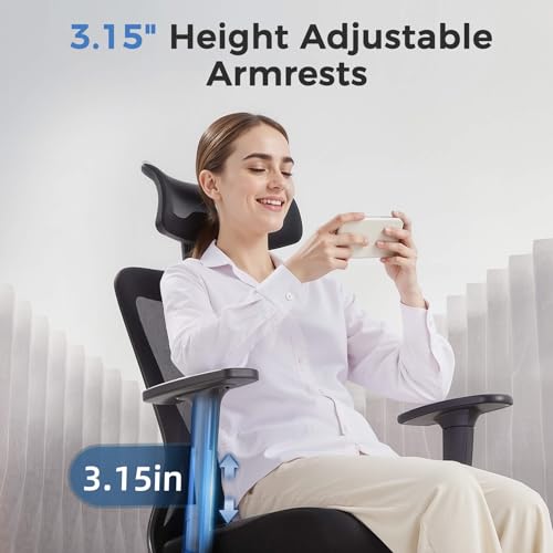 COMHOMA Office Chair Ergonomic Big and Tall Gaming Chair 350 LBS with 3D Adaptive Lumbar Support & Headrest