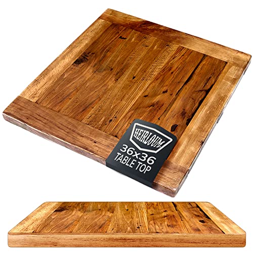 Reclaimed Wood Table Top - Rustic Recycled Solid Wooden Piece Perfect for Signs, Counters, Kitchens