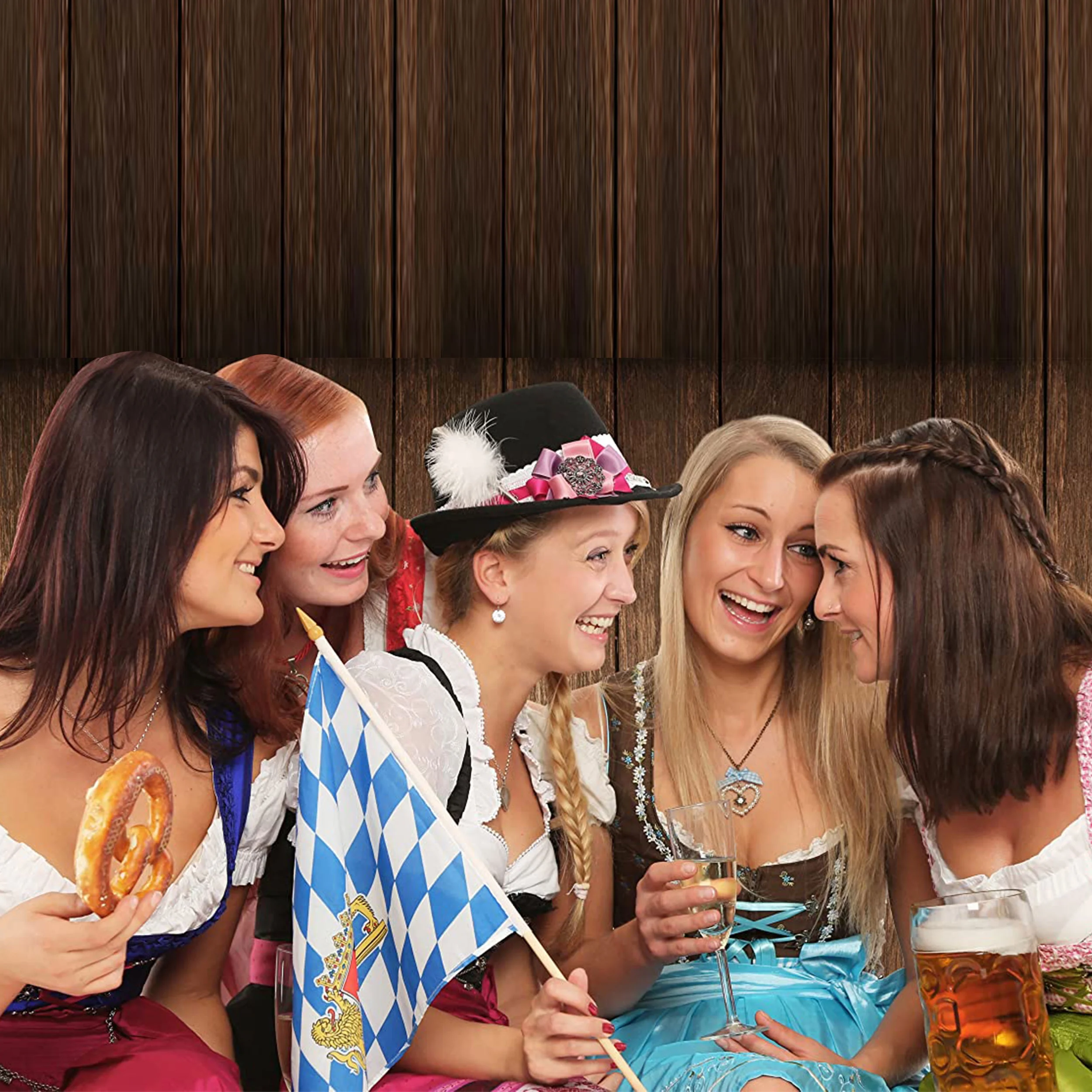Dirndl Trachten Haus 3 Piece Long German Oktoberfest Dirndl Cotton Dress for Womens and Girls - Green