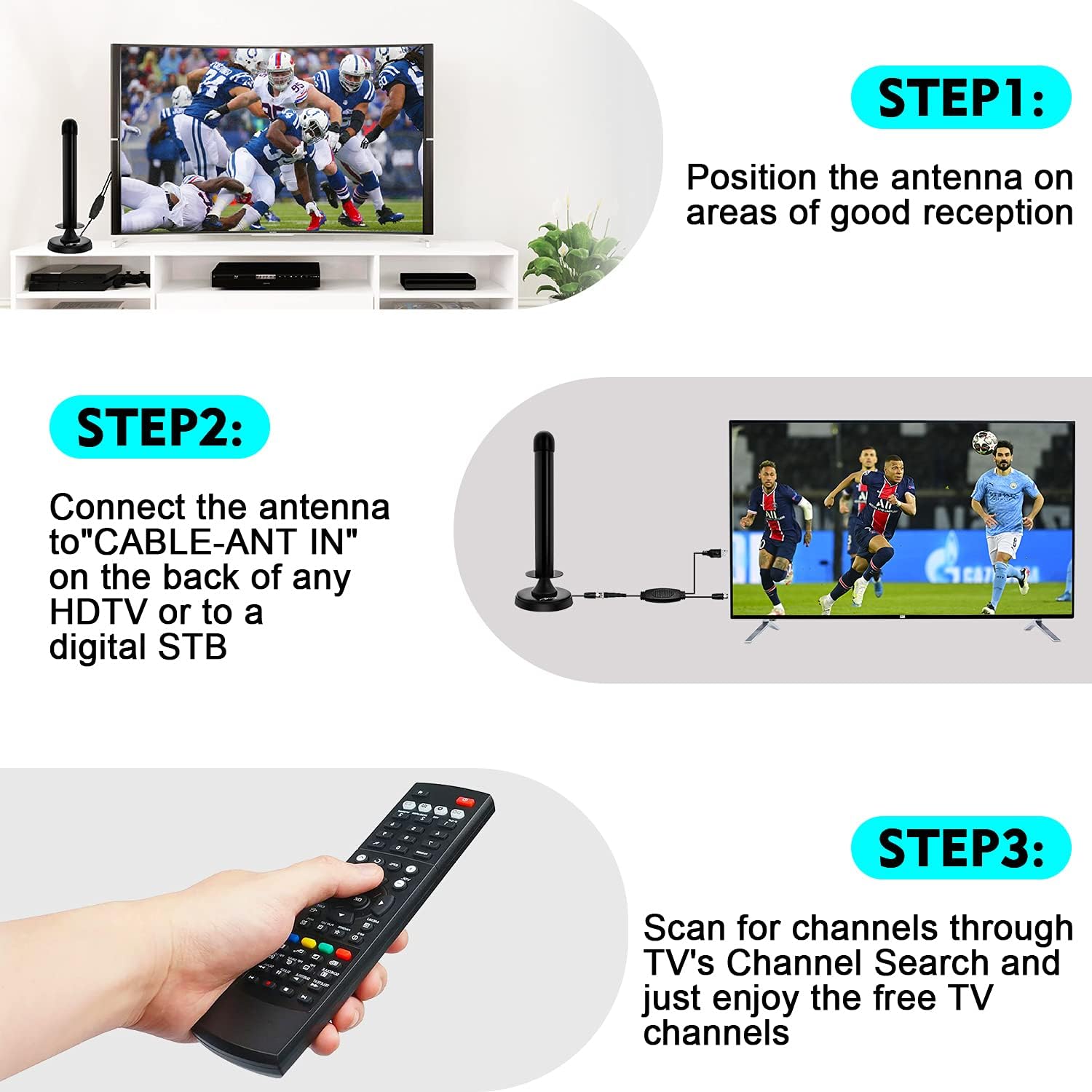 Amplified TV Antenna