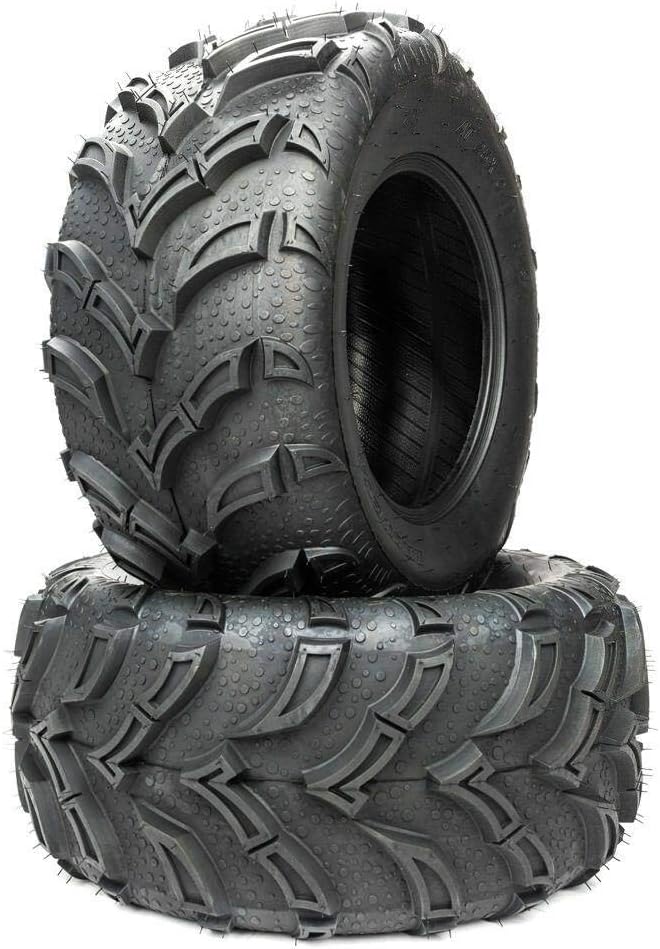 Parts-Diyer 2 PCS All Terrain Tubeless ATV UTV Tires 25x10-12 Rear 6PR
