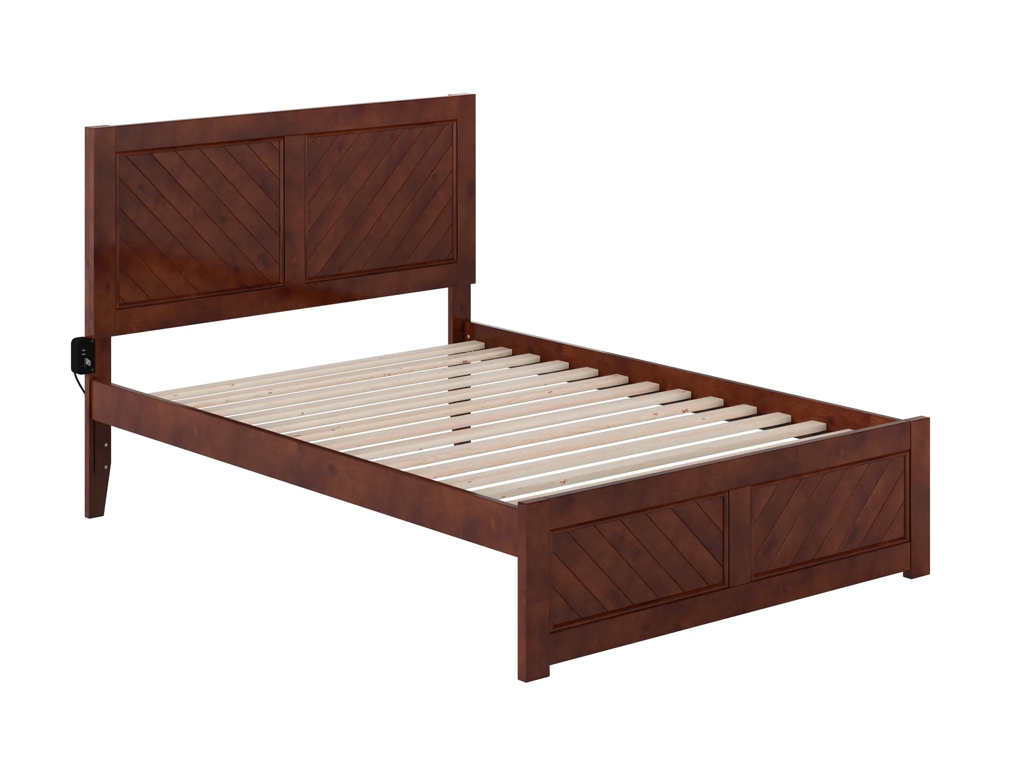 AFI Canyon Walnut Solid Wood Platform Bed with Matching Footboard, Full
