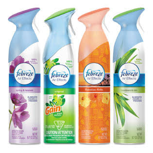 Febreze Air Effects, Meadows u0026 Rain, 8.8 oz Aerosol, 6/Carton - PGC96255