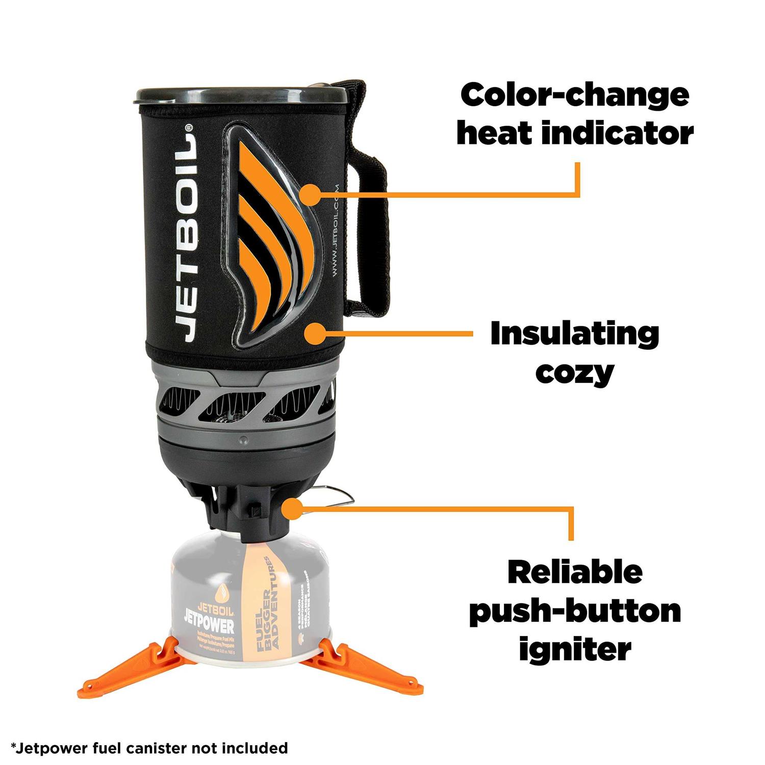 Jetboil Flash Java Kit Camping and Backpacking Stove Cooking System with Silicone French Press Coffee Maker - Sports Supplies Online Store