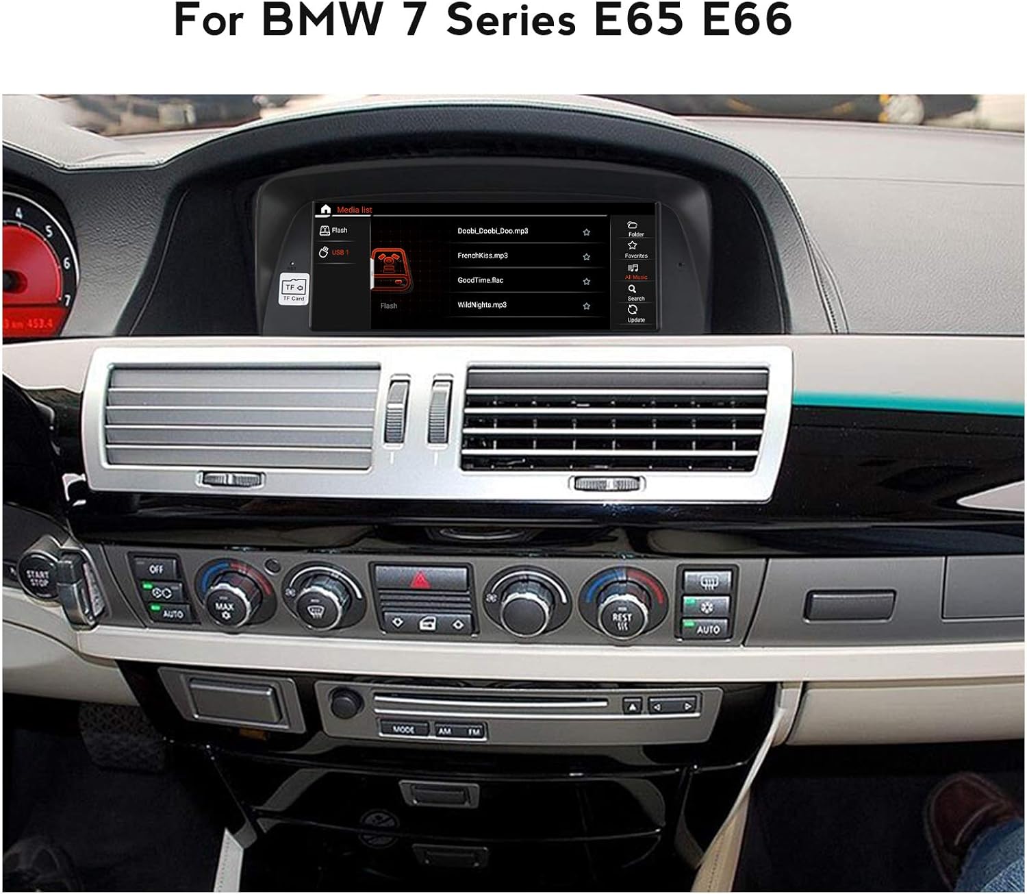 MekedeTech Qualcomm Android 10 Car Radio Stereo 8.8 inch IPS Touch Screen 4GB 64GB Built-in Carplay for BMW 7 Series E65 E66 2001~2008 MASK CCC System