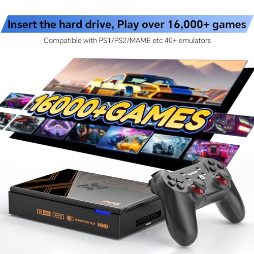 Kinhank Super Console X5 PRO Retro Gaming Console with 16,000+ Games, Android 12.0 OS, 8GB+64GB Emulator Support, AV1, WiFi 6 BT 5.0, RK3588S Chipset