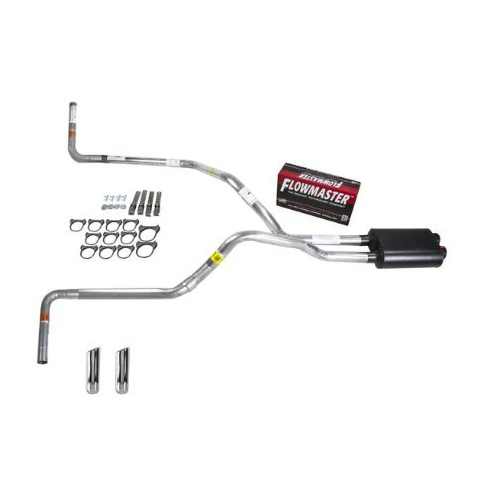 Truck Exhaust Kits - DIY dual exhaust system 2.5 pipe Flowmaster Super 40 RW Tip Side Exit