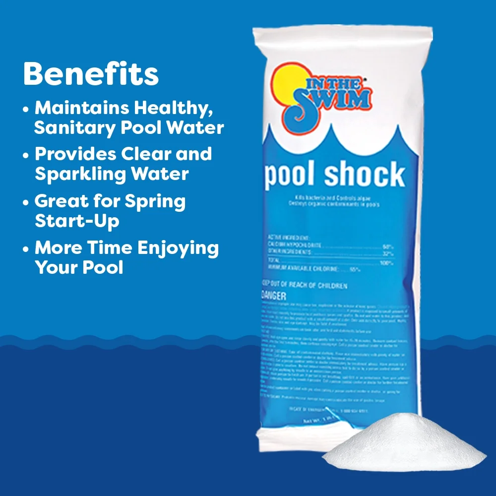 In The Swim Pool Shock – 68% Cal-Hypo Granular Sanitizer for Crystal Clear Water – Defends Against Bacteria, Algae, and Microorganisms